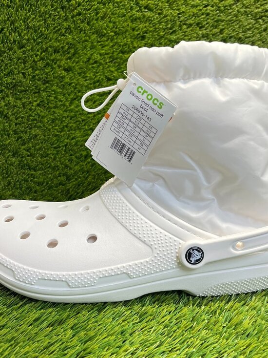 Crocs Classic Lined Neo Puff Mens Size 13 White Outdoor Pull On Boots Shoes main image 7